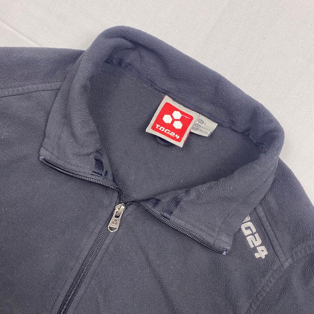 TOG24 Axis Fleece Jacket Mens Large Black Full Zip Outdoor Hiking Layering